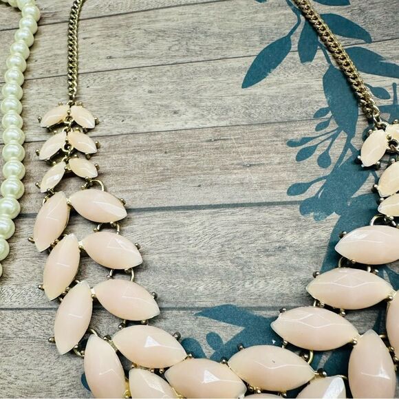 Pastel Necklace Bundle Pearls And Light Pink B3 - Picture 3 of 4